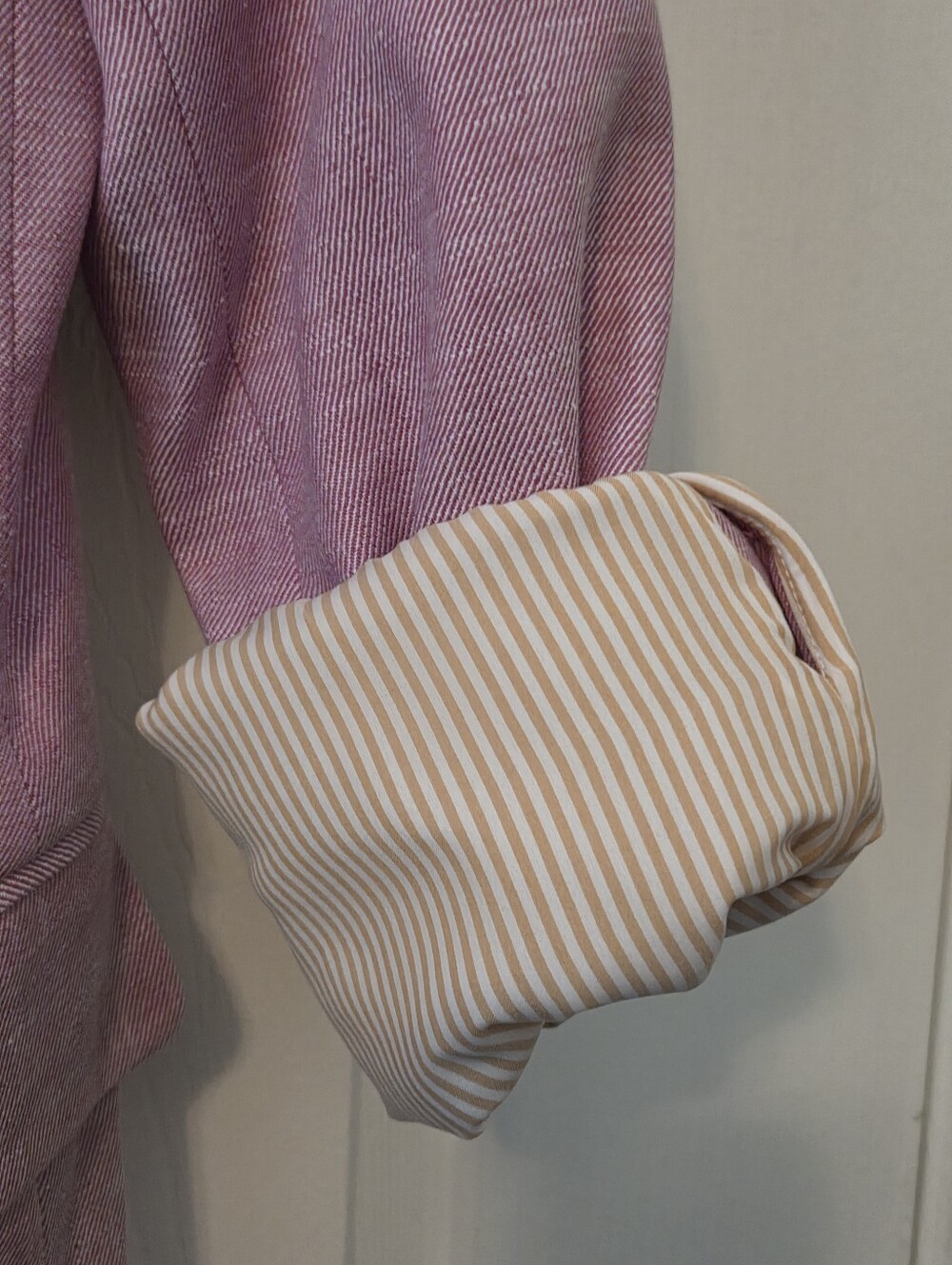NWT J.CREW BRISTOL RASPBERRY-WHITE STRETCH LINEN DOUBLE BREASTED BLAZER - Picture 6 of 8